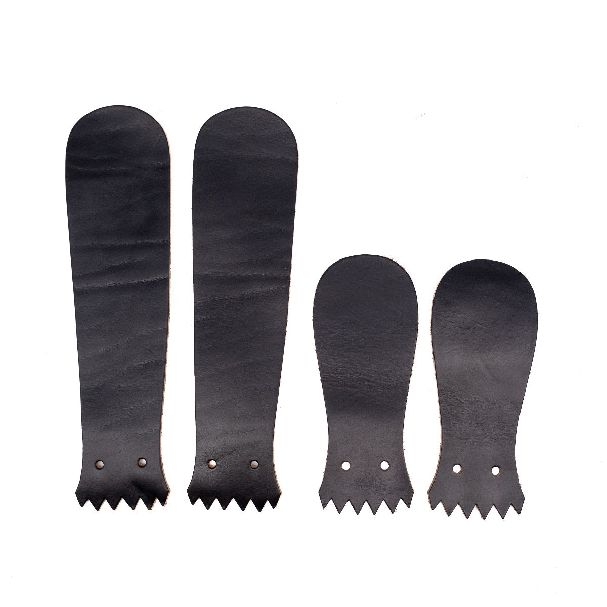 Black CXL leather Logger Kilties on a white background.