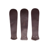 Brown CXL leather Kiltie varieties on a white background. 
