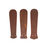 Predator Orange leather Kiltie varieties on a white background. 