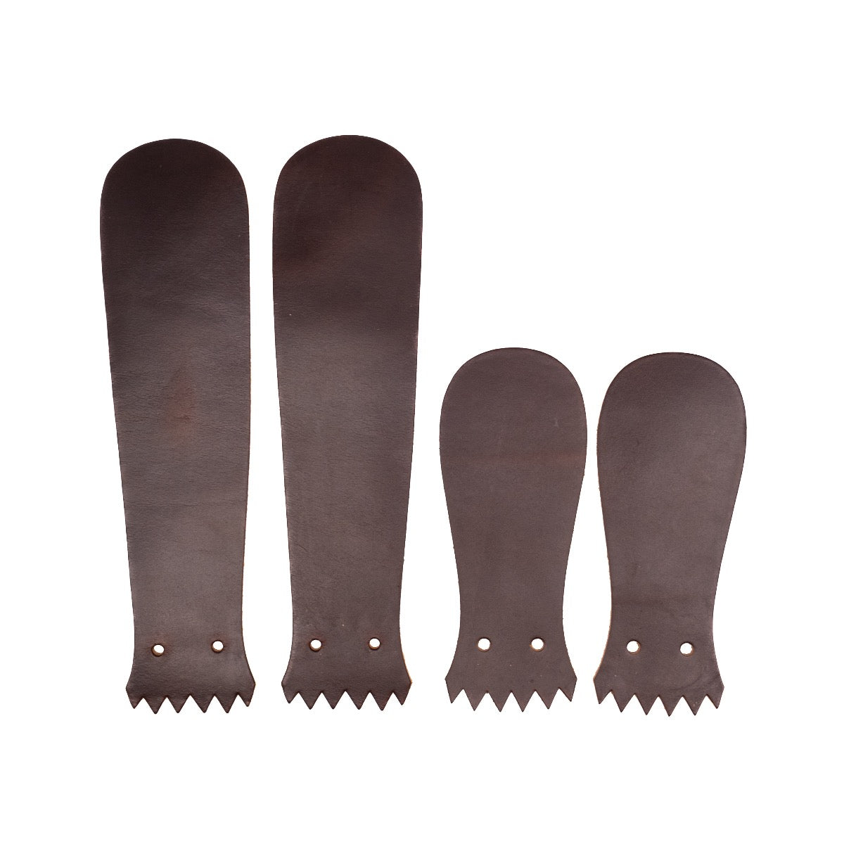 Brown CXL leather Logger Kilties on a white background. 