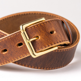Zoomed in detail shot of Cypress Moc buckle with white background