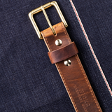 Cypress Moc belt laying on denim