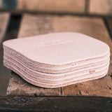 Wickett & Craig Heavy Duty Belt Leather Coasters (12–15oz, 5 Pack)