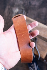 In Stock - Traditional Harness Everyday Belt / Buck Brown Veg-Tan 1.5” / Waist Size 24 (Belt Size 28)