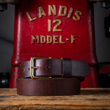 Heavy Duty Leather Work Belt - Buck Brown Wickett & Craig Double Stuffed