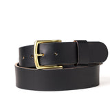 Heavy Duty Leather Work Belt - Black Wickett & Craig Double Stuffed