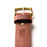Heavy Duty Leather Work Belt - Natural Wickett & Craig Double Stuffed